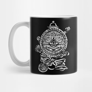 Moto white on black Mug